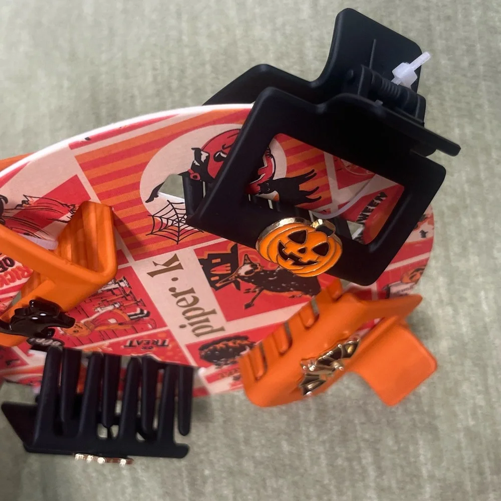 NWT 👻🦇🎃🐈‍⬛ Piper K Gorgeous Halloween Hair Claw Clips Set of 4